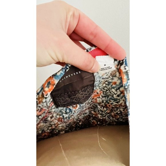 Anthropologie GUINEVERE Cardigan Sweater Looped Bud Coral Ribbon (Medium) - Picture 8 of 8